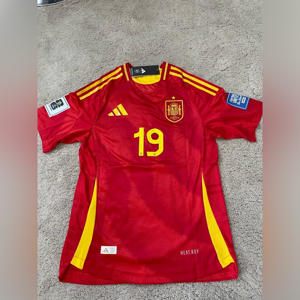 Spain 2024 EURO CUP Winner Home Lamine Yamal 19 Size L